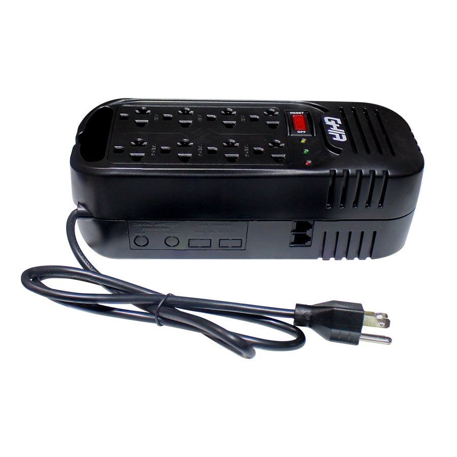 REGULADOR DE VOLTAJE GHIA 2000VA / 800W 8 CONTACTOS.