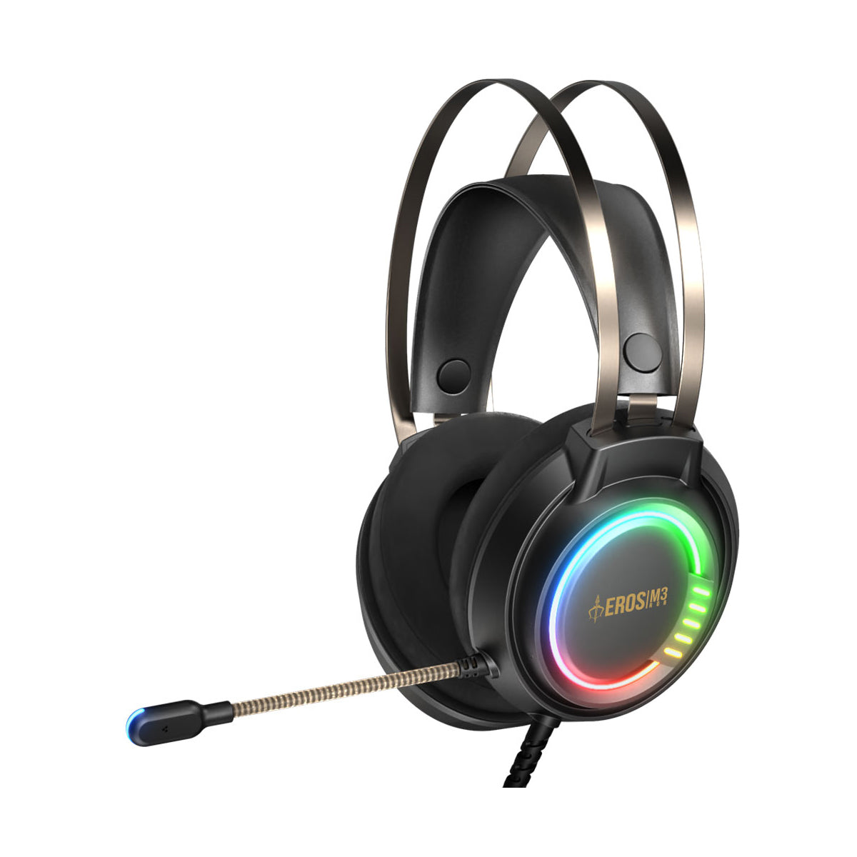 AUDIFONOS GAMDIAS STEREO RGB USB C/MIC OMNI, SPK DIAM 50MM